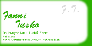 fanni tusko business card