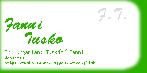 fanni tusko business card